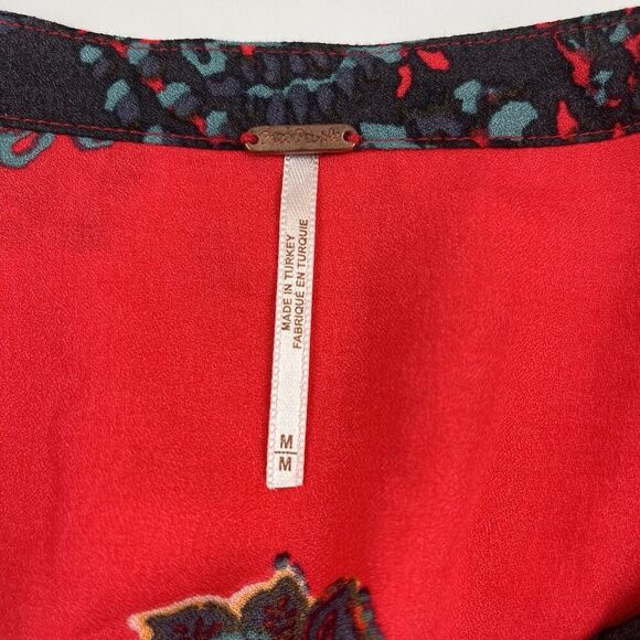 Free People If You only knew Maxi Dress size M Red Colorful Boho Hippie Festival - Picture 5 of 13